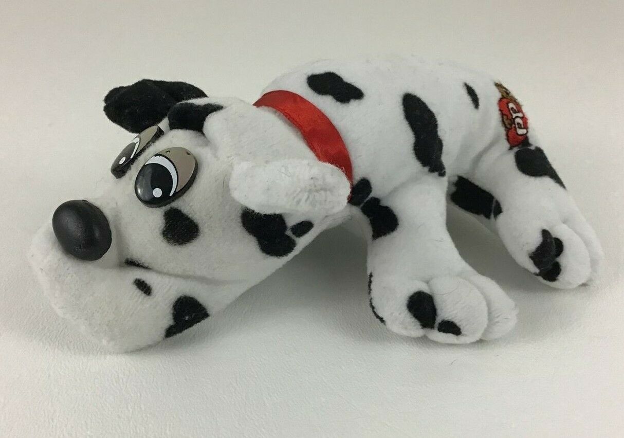 Tonka Pound Puppies Newborn Plush Dalmatian 7" Dog Spots Red Collar Vintage 80s