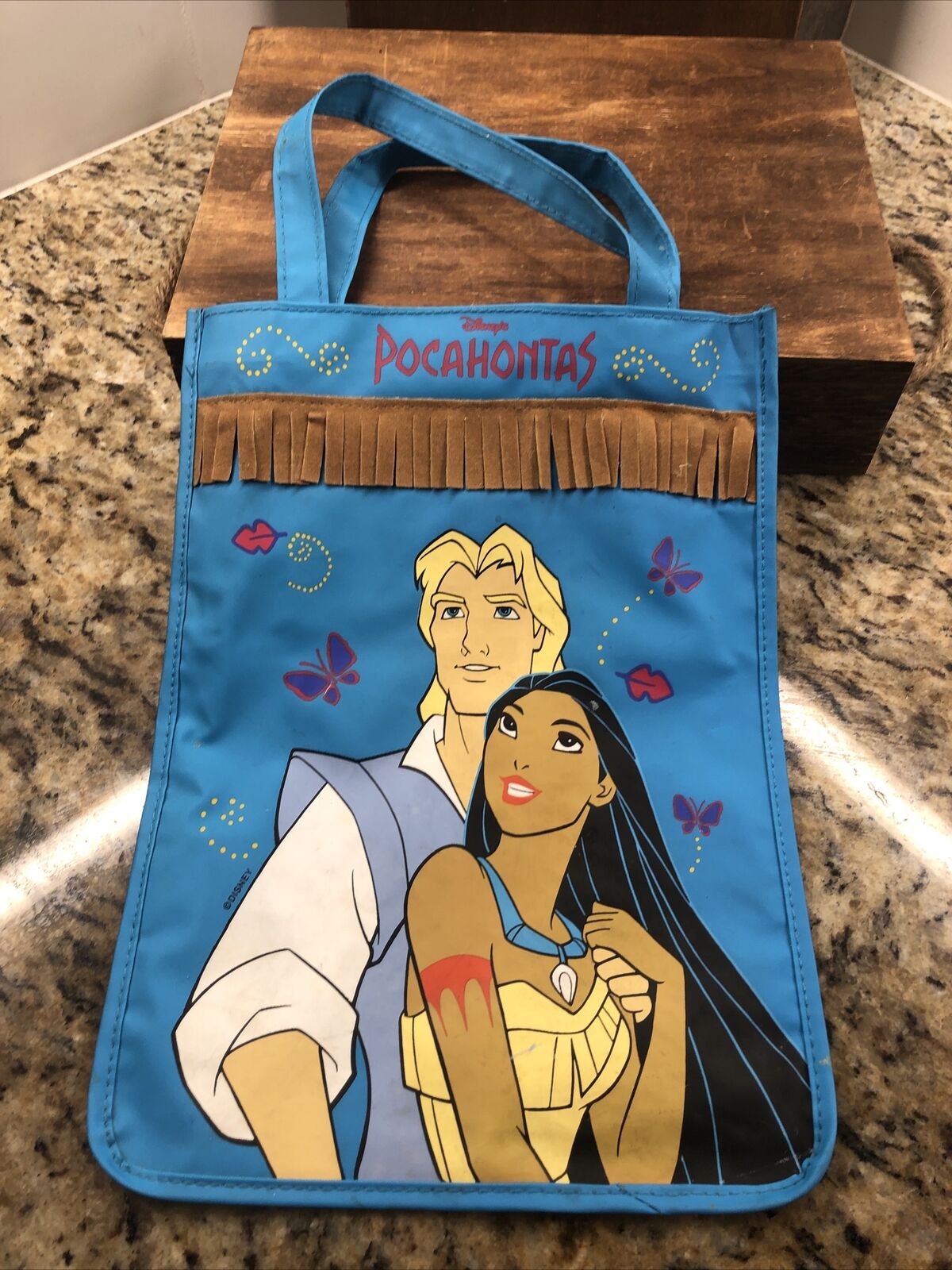 Vintage Pocahontas Bag 90s Disney Book Bag Festival Fringe John Smith 8x12”
