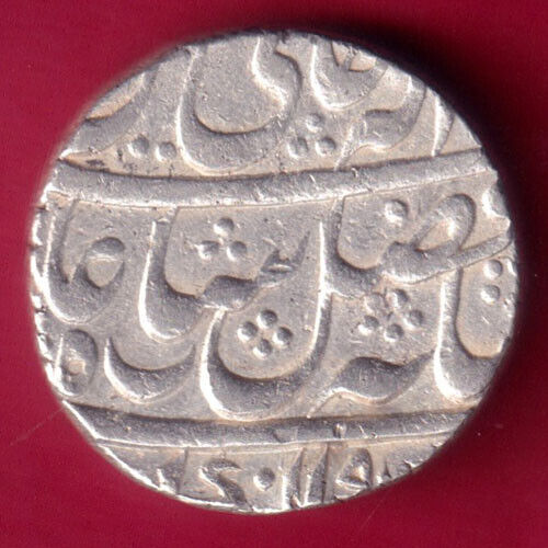 Bengal Presidency Shah Alam ii Murshidabad Mint One Rupee RARE SILVER COIN #Q10