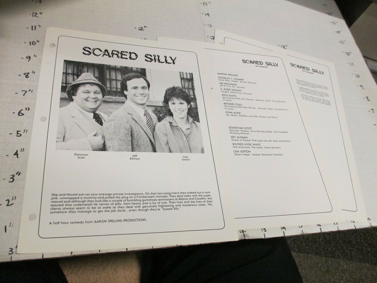 ABC TV show photo 1982 SCARED SILLY Jeff Altman Donovan Scott Lisa Sutton