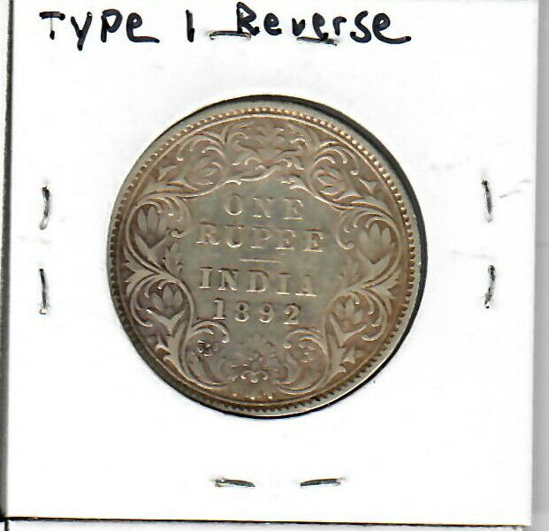 India Rupee 1892 (c) incuse VF