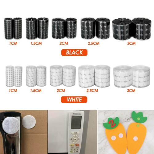 1000Pcs Diameter 10~30mm Sticky Back Coins Hook & Loop Self Adhesive Dots Tapes