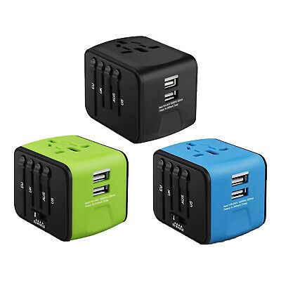 International Universal Travel Adapter All in One USB Charging - Colors
