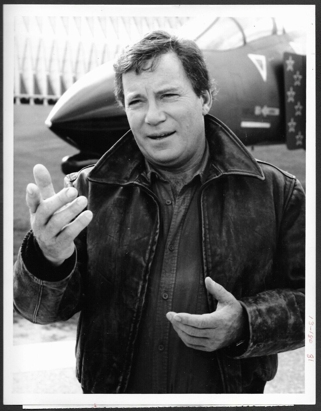 ~ William Shatner Original 1980s CBS TV Promo Photo Star Trek Star Air Force
