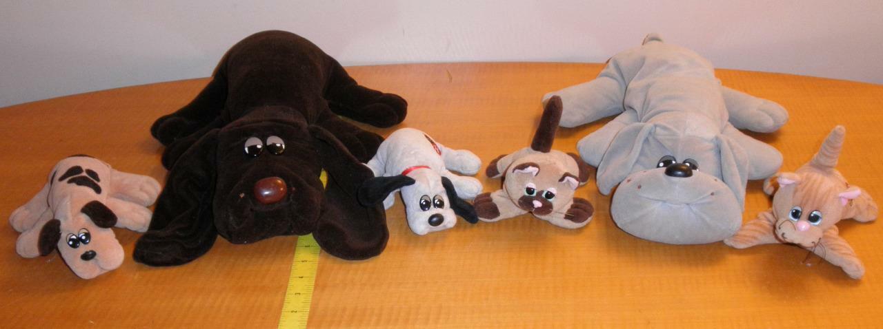 Lot 6 Tonka Pound Puppies Pur-r-ries Puppy Dog Tabby Cat Kitten Plush Toys