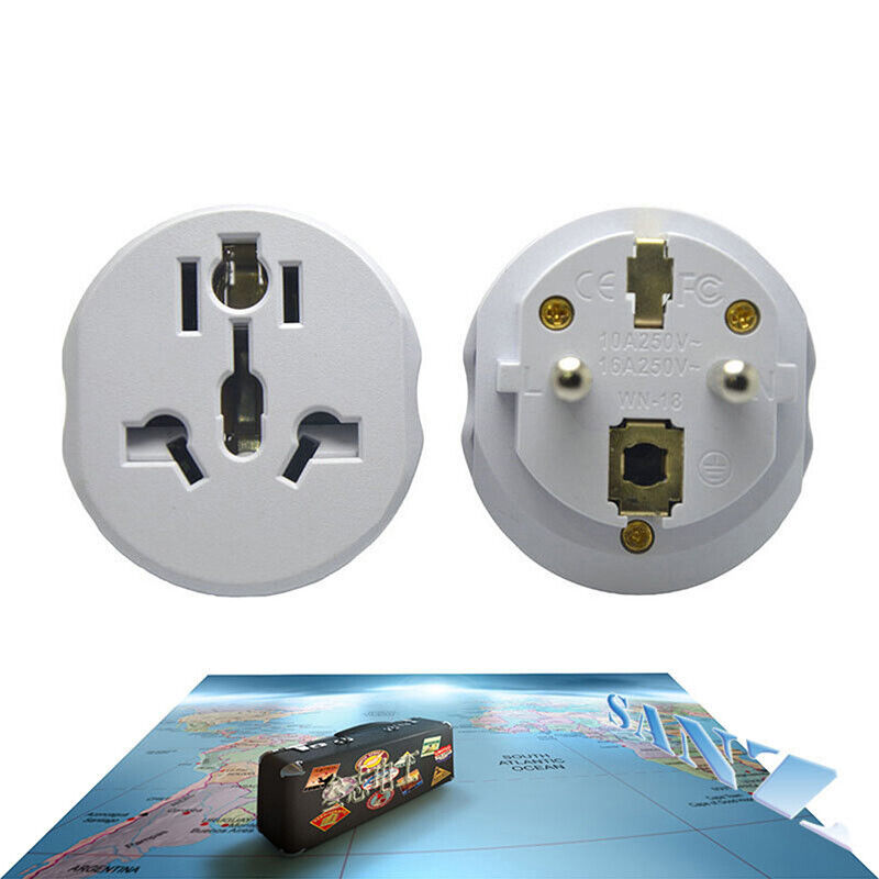 Universal EU Plug Converter 2 Round Pin Socket AU US UK CN To EU Wall Soc~NA