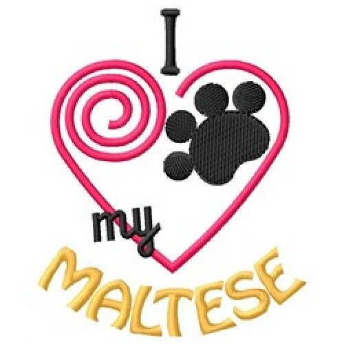 I "heart" My Maltese Zippered Tote 1415-2