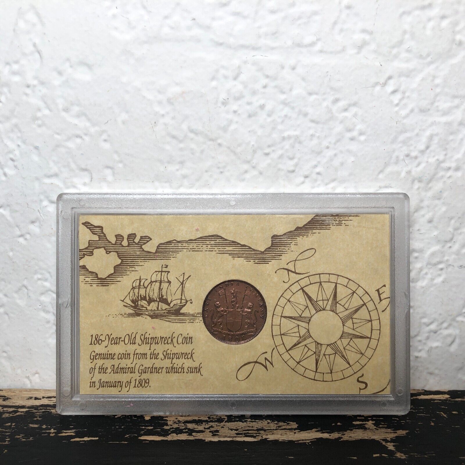 Admiral Gardner Shipwreck Coin 1808 East India Company 1995 Vintage Collectible