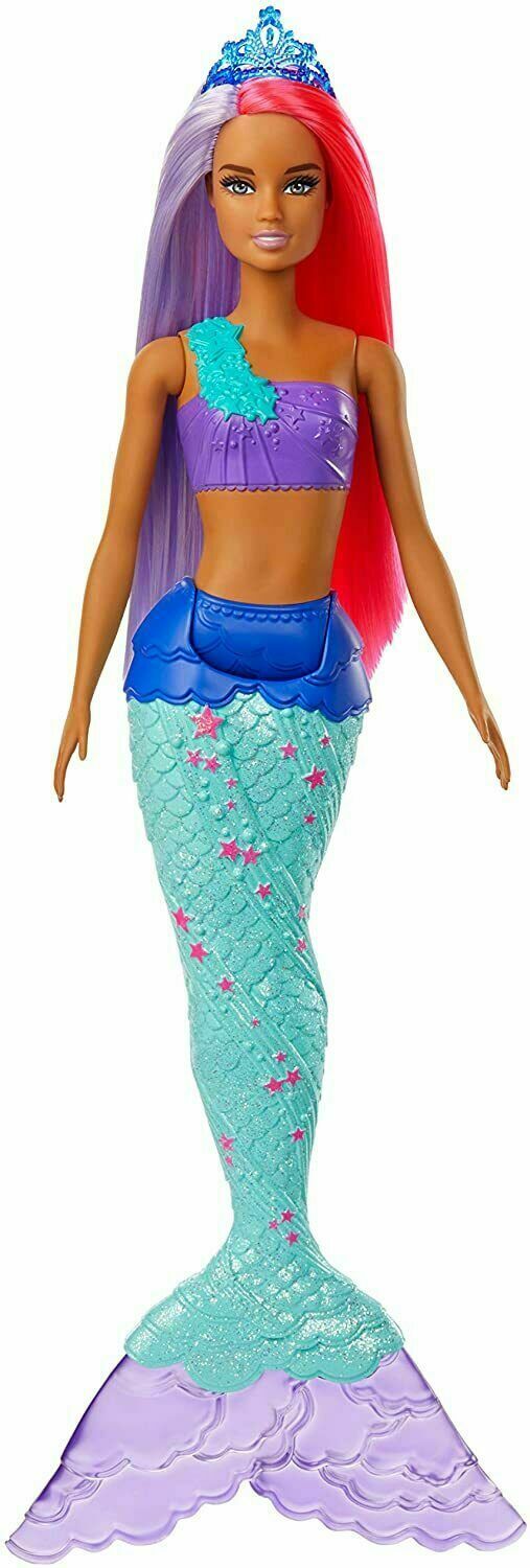 Barbie Dreamtopia Mermaid Fairytale Pink & Purple Hair Tan Doll New