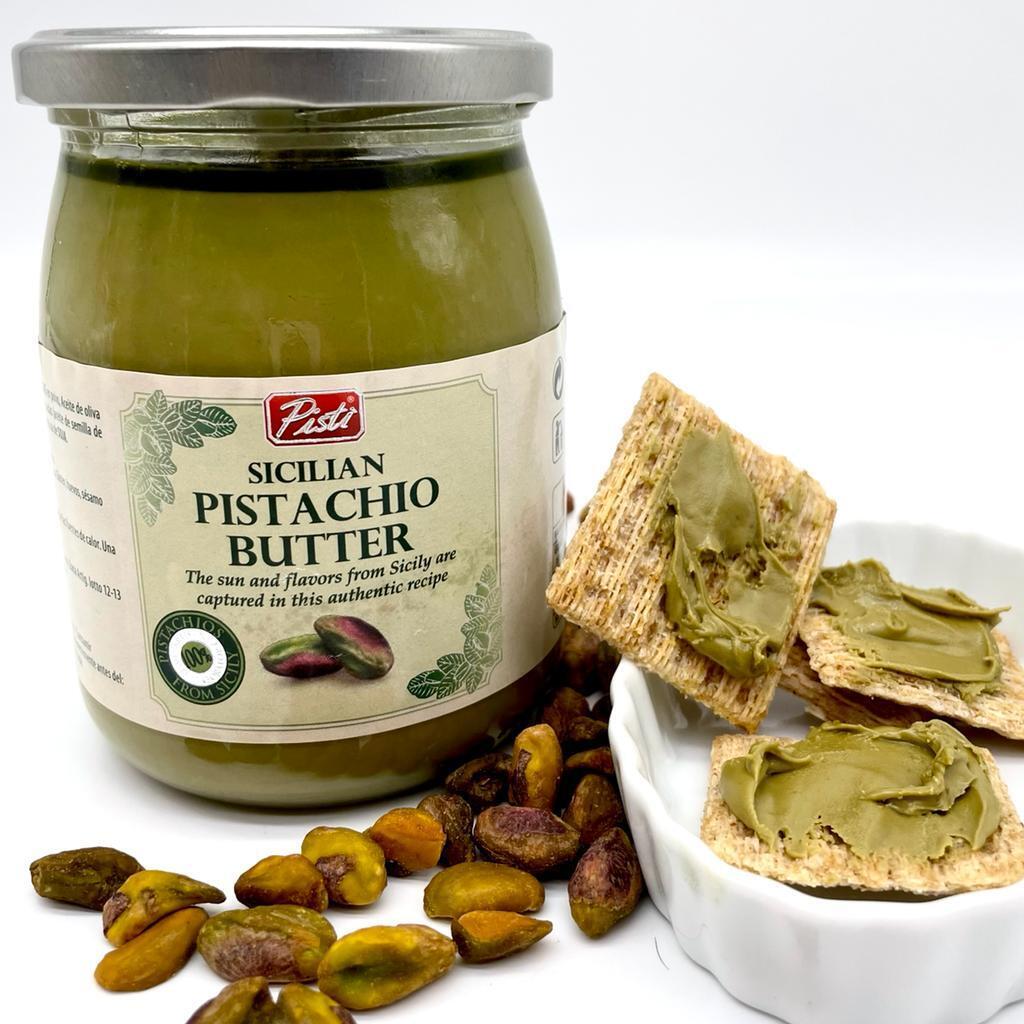 Pisti Sicilian Pistachio Butter Spread Bread Baking Spreadable Paste Jar 600g