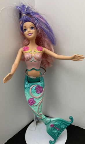 Barbie Fairytopia Mermaidia Shella Color Change Purple & Pink Hair Tattoo Doll