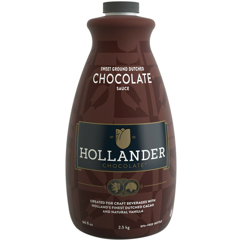 Hollander Sweet Ground Dutched Chocolate Sauce - 64 oz Bottles
