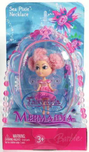 Barbie Fairytopia Mermaidia Pink Sea Pixie Necklace & Ring Doll #k0543 Nrfp 2006