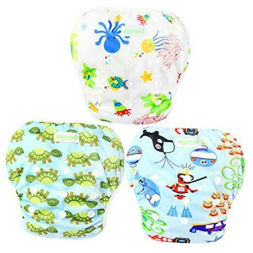 Baby & Toddler Snap One Size Adjustable Large (pack Of 3) Diving,ocean,turtle