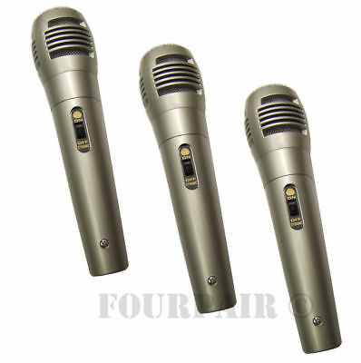 3 Pack Lot, Dynamic Uni-Directional Wired Microphone Mic 10ft Cord DJ PA Karaoke