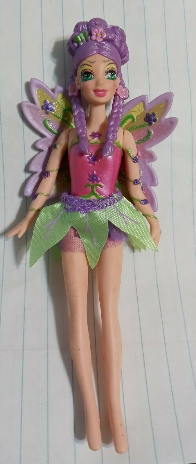 2006 Barbie Mattel Fairytopia GLEE! Purple hair, mini fairy!