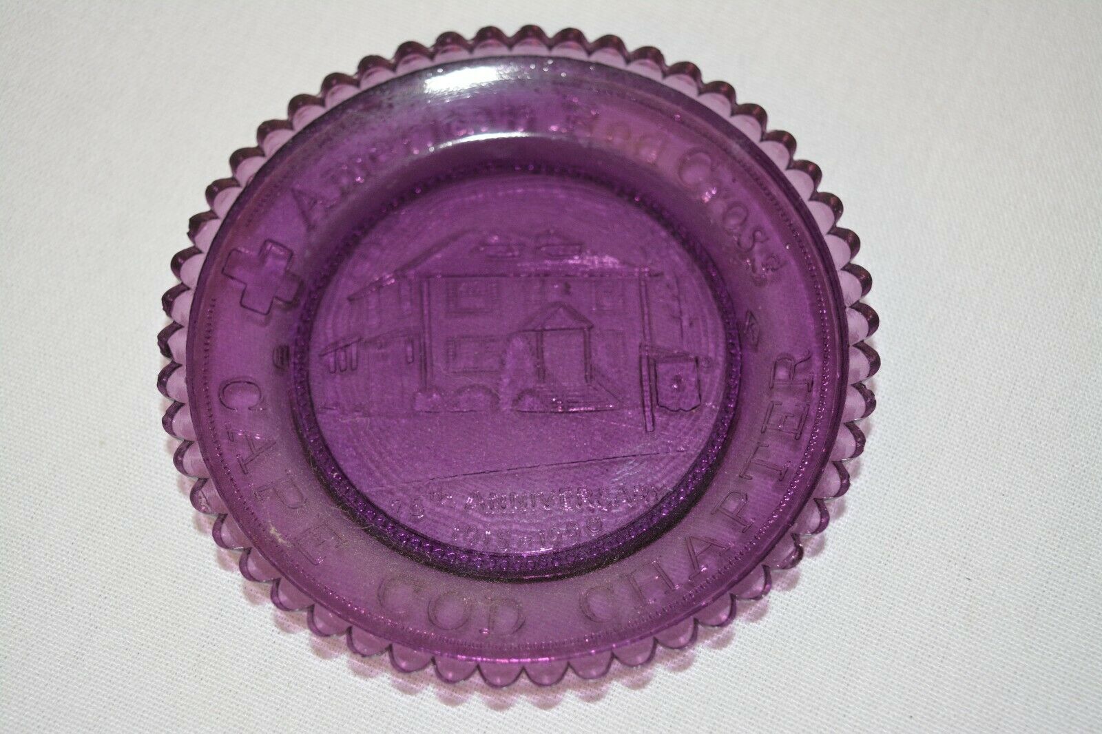 Vintage Pairpoint Glass Cup Plate 
