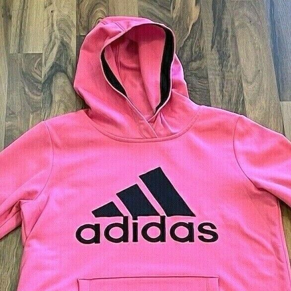 Girls Pink Hoodie by Adidas  Size Large 14