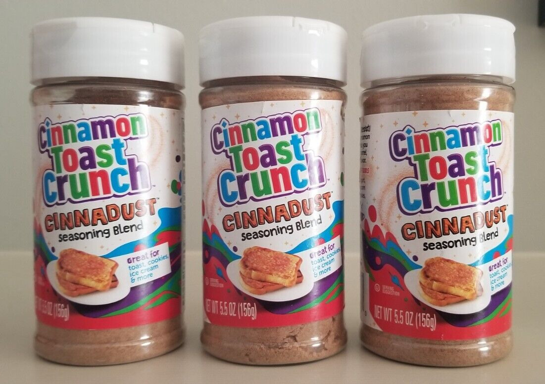Lot Of 3 Cinnamon Toast Crunch Cinnadust Seasoning Blend 5.5oz Bb 3/2027 Topping