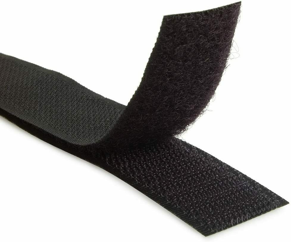 Velcro® Brand 1" Inch Wide Black Hook And Loop - Sew-on Type - 4 Feet - Uncut