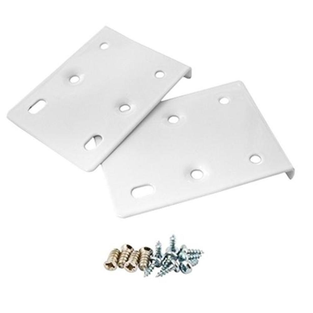 2 X Hinge Mount Repair Plate Kit For Kitchen Cabinets Cream White