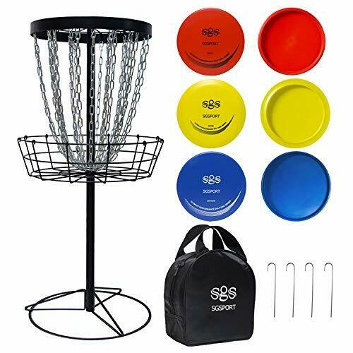 Zdgao Disc Golf Basket Target - Pro 24 Chains Portable Metal Golf Goals Basket