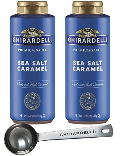 Ghirardelli Sea Salt Caramel Premium Sauce 16 Oz Squeeze Bottle Pack Of 2 Wit...